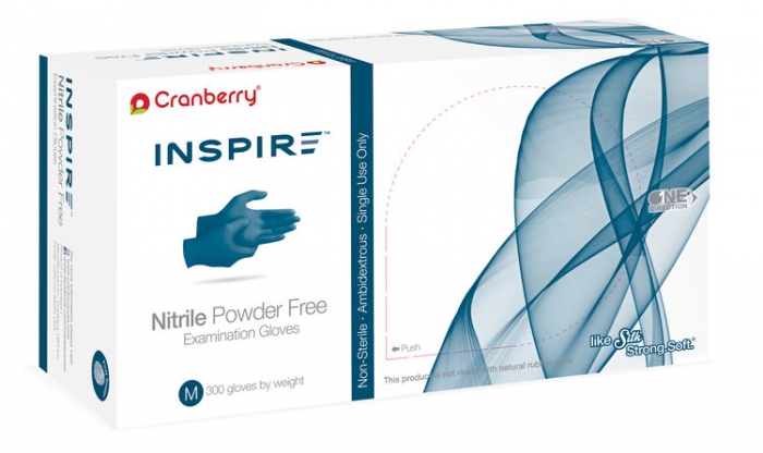 Nitrilové rukavice Cranberry Inspire, 300 ks