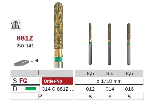 Diaswiss 881Z zelená, 6ks/balenie