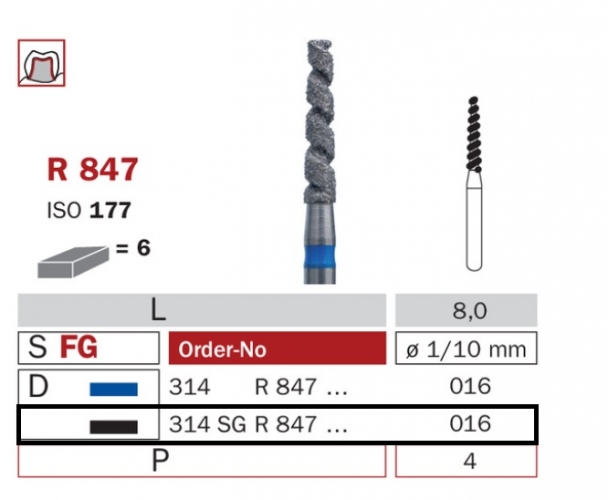 Diaswiss R 847 čierna, 6ks/balenie