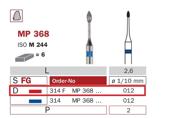 Diaswiss MP 368 červený, 6ks/balenie