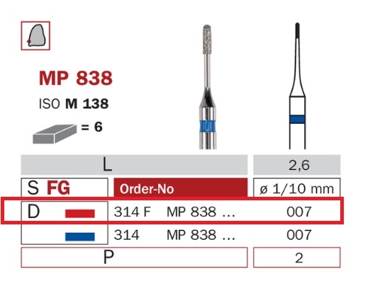 Diaswiss MP 838 červená, 6ks/balenie