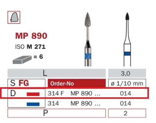 Diaswiss MP 890 červená, 6ks/balenie