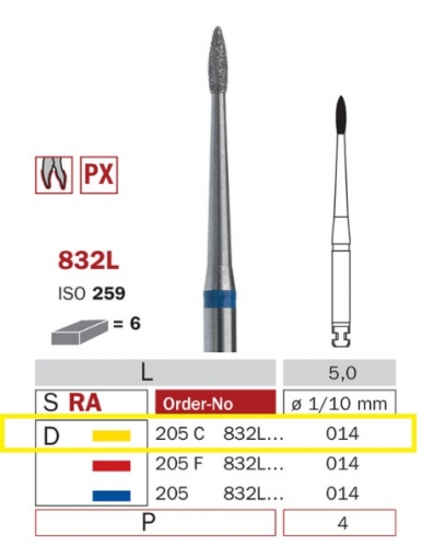 Diaswiss 832L žltá, 6ks/balenie