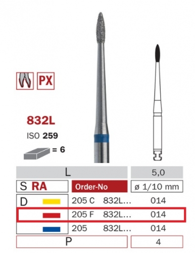 Diaswiss 832L červená, 6ks/balenie