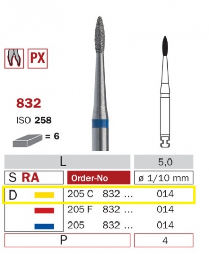 Diaswiss 832 žltá, 6ks/balenie