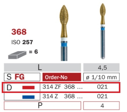 Diaswiss 368 červená, 6ks/balenie