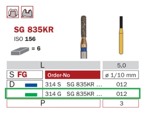 Diaswiss SG835KR zelená, 6ks/balenie