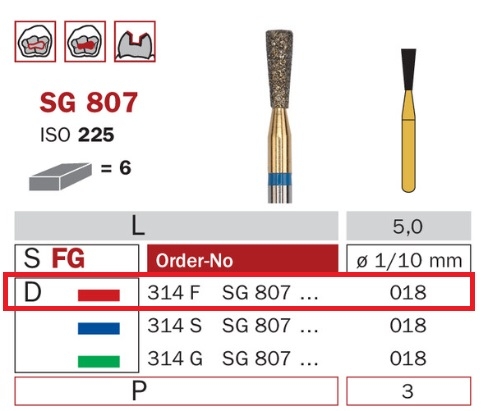 Diaswiss SG 807 červená, 6ks/balenie