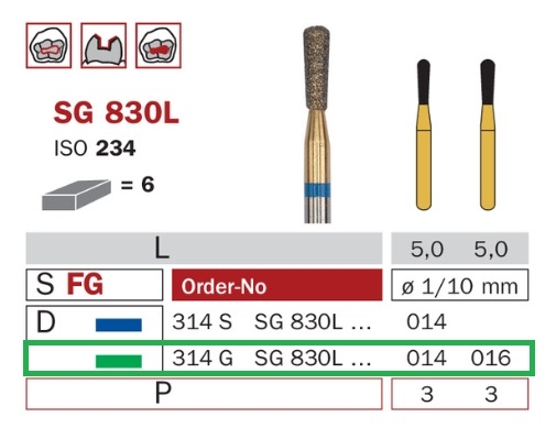 Diaswiss SG 830L zelená, 6ks/balenie