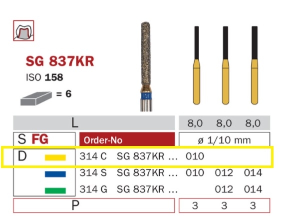 Diaswiss SG 837KR žltá, 6ks/balenie