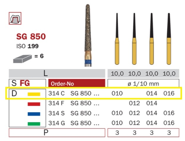 Diaswiss SG 850 žltá, 6ks/balenie