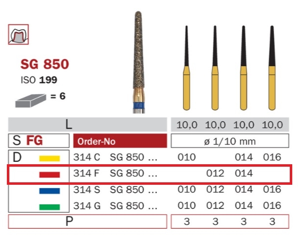 Diaswiss SG 850 červená, 6ks/balenie