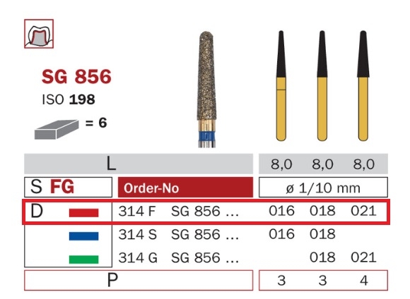 Diaswiss SG 856 červená, 6ks/balenie