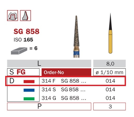 Diaswiss SG 858 červená, 6ks/balenie