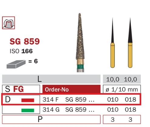 Diaswiss SG 859 červená, 6ks/balenie