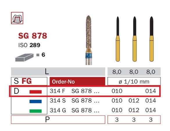 Diaswiss SG 878 červená, 6ks/balenie