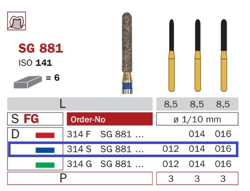 Diaswiss SG 881 modrá, 6ks/balenie