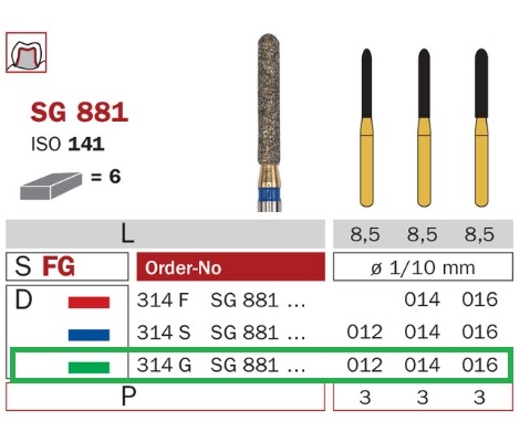 Diaswiss SG 881 zelená, 6ks/balenie