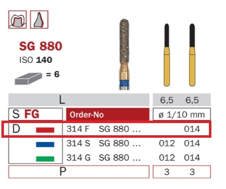 Diaswiss SG 880 červená, 6ks/balenie