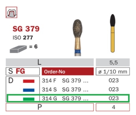 Diaswiss SG 379 zelená, 6ks/balenie