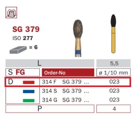 Diaswiss SG 379 červená, 6ks/balenie