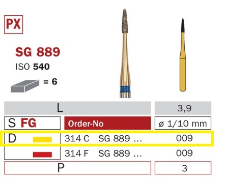 Diaswiss SG 889 žltá, 6ks/balenie