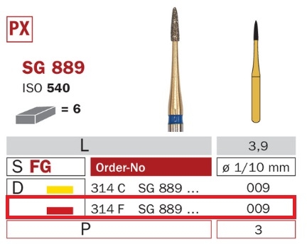 Diaswiss SG 889 červená, 6ks/balenie