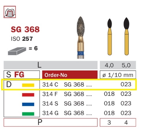 Diaswiss SG 368 žltá, 6ks/balenie