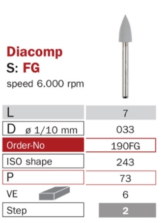 Diaswiss Diacomp 190FG, 6ks/balenie