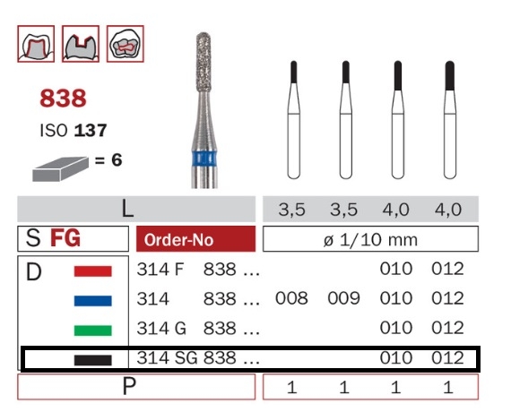 Diaswiss 838 čierna, 6ks/balenie