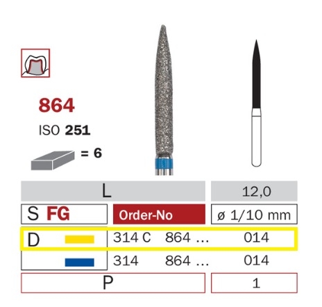 Diaswiss 864 žltá, 6ks/balenie