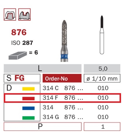 Diaswiss 876 červená, 6ks/balenie