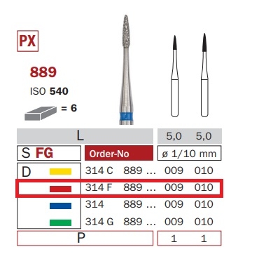 Diaswiss 889 červená, 6ks/balenie