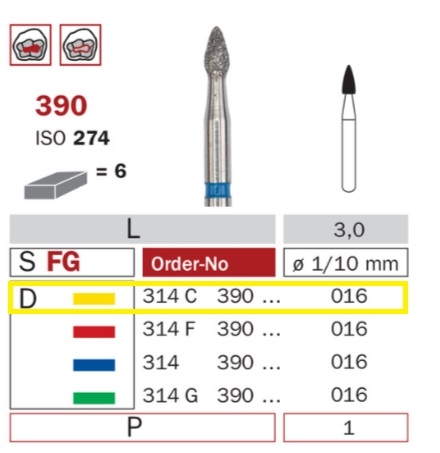 Diaswiss 390 žlutá, 6ks/balení