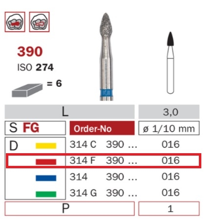 Diaswiss 390 červená, 6ks/balenie