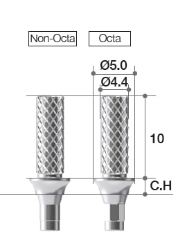 MEGAGEN Temporary Abutment ø4.5 BlueDiamond