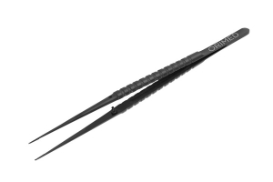 ORIMED Microsurgical tweezer, straight, black ceramic coated, 15.5 cm