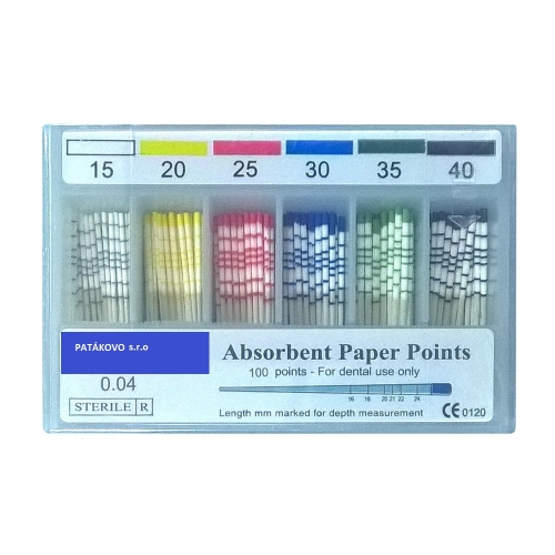 Pearl Dent Papírové čepy - 6%, 100 ks, #35, kalibrované