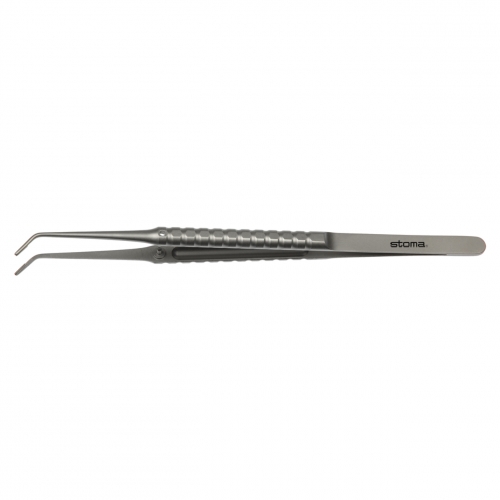 Stoma Forceps, Cooley, 1,3mm, curved, advanced